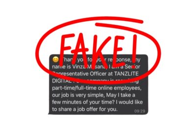 Scam Alert: Tanzlite is NOT hiring online employees for part-time, and we don’t have any foreign representative