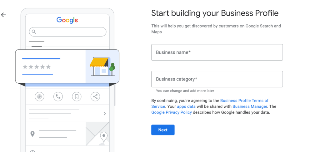 Google business profile name